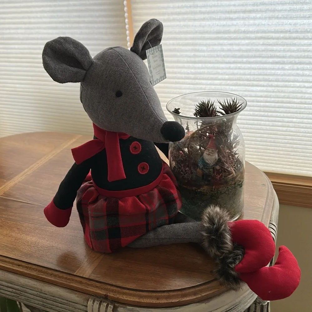 Loving Kindness Plush Mouse Decor Bean Bag Bottom Shelf Sitter 22” tall